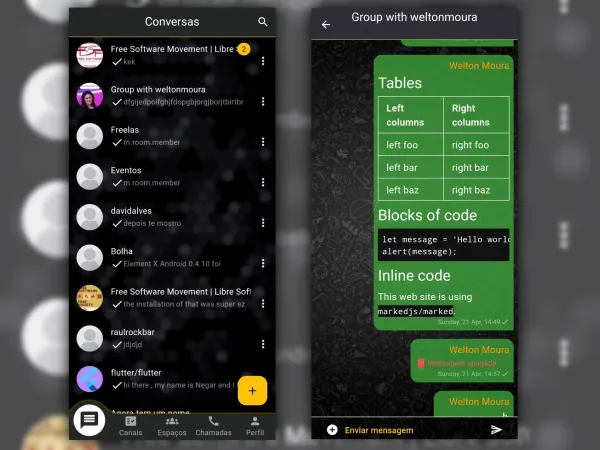 Chat2P: Cliente de chat para protocolo Matrix